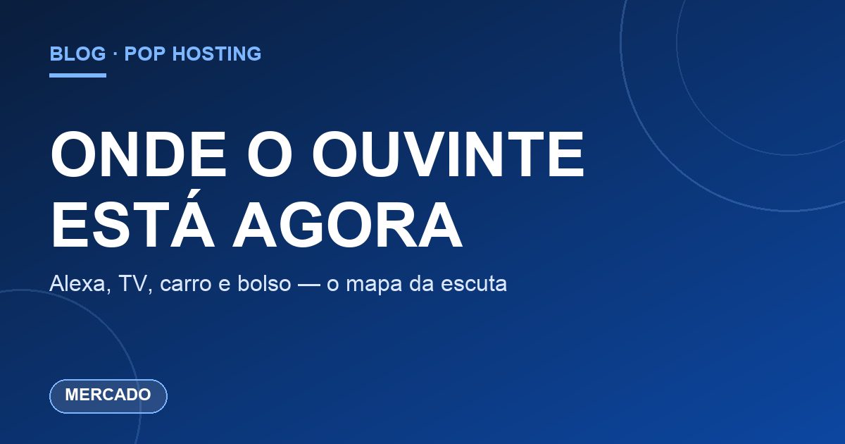 Alexa, TV, carro e bolso: onde o ouvinte de rádio está agora