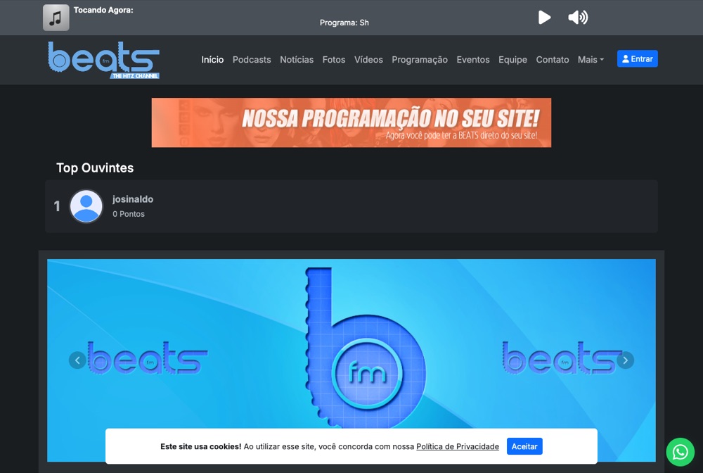 Modelo de site BOOM — prévia