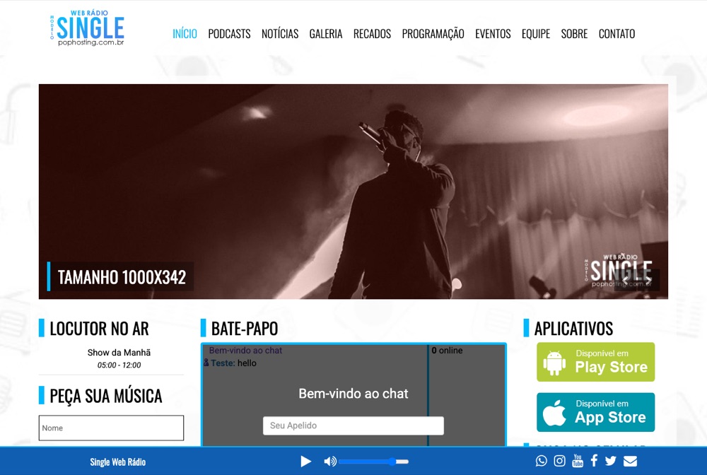 Modelo de site SINGLE — prévia