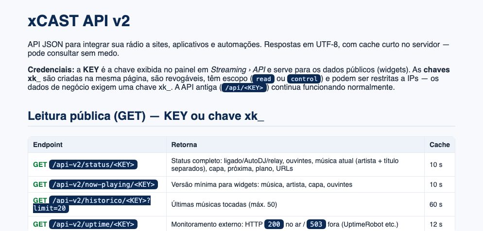 Tudo da sua rádio, em JSON