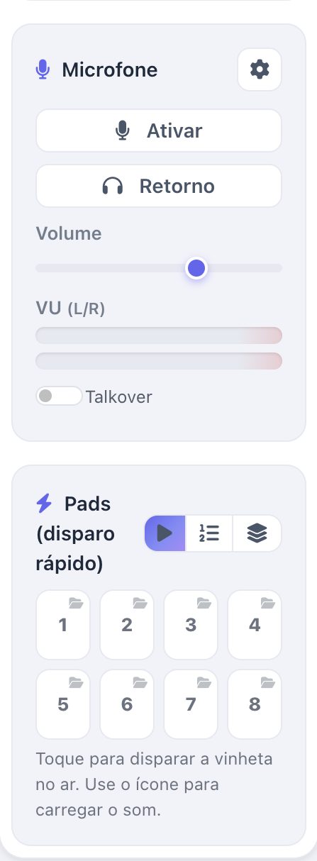 Talkover e sampler, como numa mesa de verdade